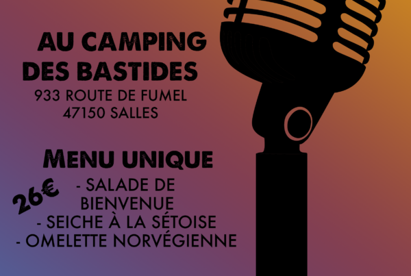 soirée karaoké camping Lot-et-Garonne Menu restaurant