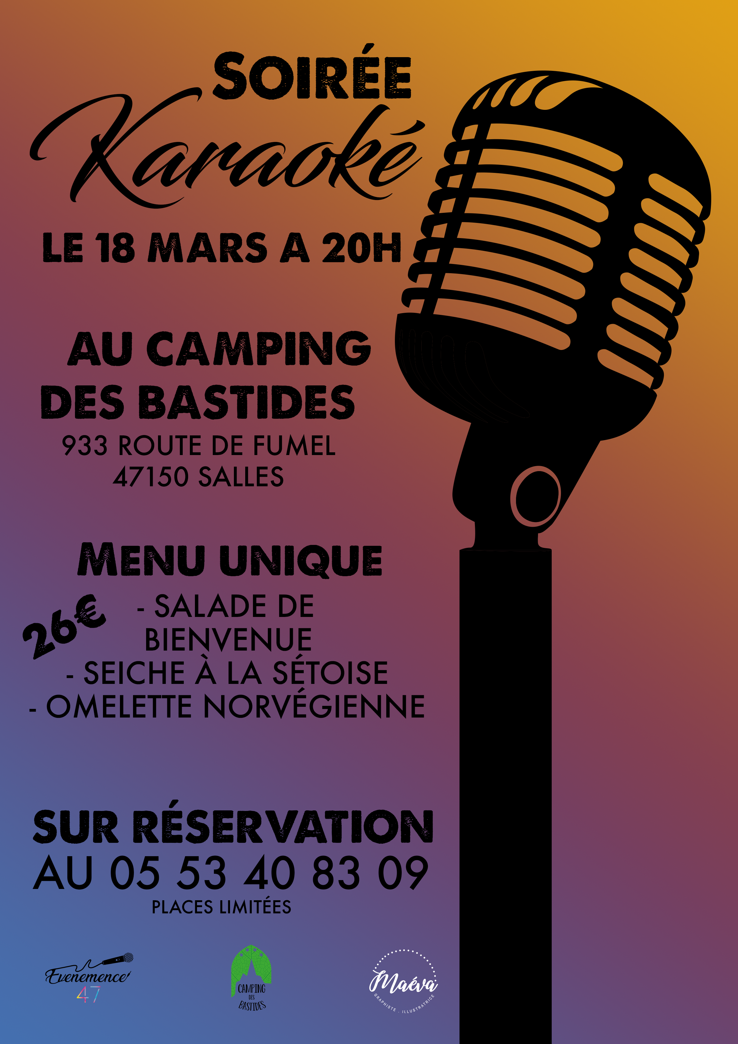 Karaoké au Camping des bastides 18.03.23